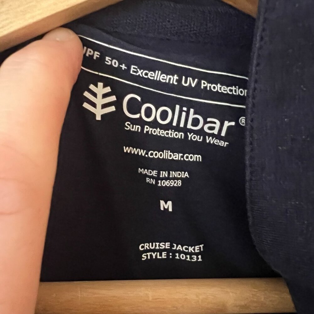 Coolibar UPF Sun Protection Full Zip Cruise Jacket Navy Blue Women's Size Medium - Picture 4 of 8